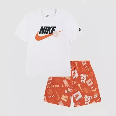 Nike Kids' Little Boys Short Set In White