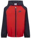 Nike Kids' Little Boys Split Futura Raglan Wind Runner In University Red