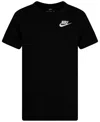 Nike Kids' Little Boys Sportswear Embroidered Futura Short Sleeve T-shirt In Black