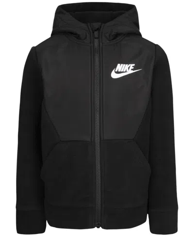 Nike Kids' Little Boys Sportswear Full-zip Fleece Hoodie In Charcoal