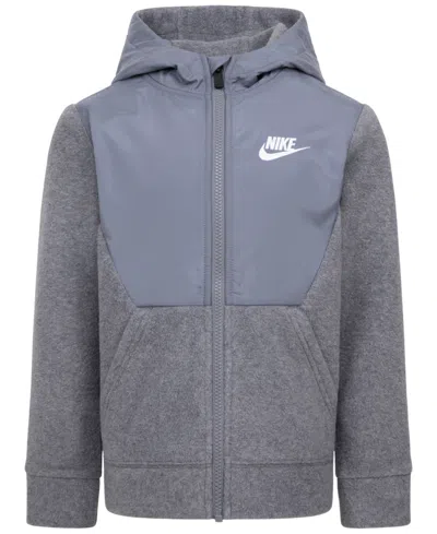 Nike Kids' Little Boys Sportswear Full-zip Fleece Hoodie In Blue