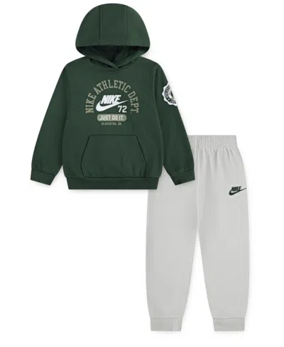 Nike Kids' Little Boys Sportswear P.e. French Terry Pullover & Pants, 2 Piece Set In Multi