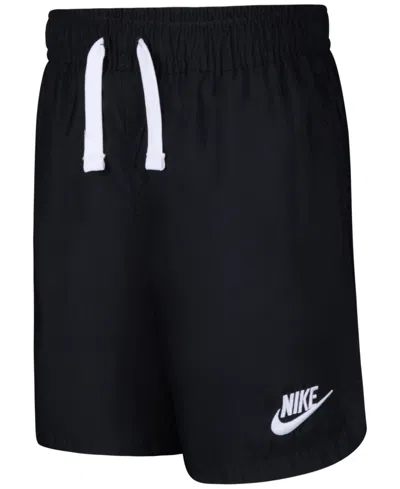 Nike Kids' Little Boys Woven Twill Shorts In Black