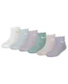 Nike Little Girls 6-pack Lettuce Ankle Socks In Multi