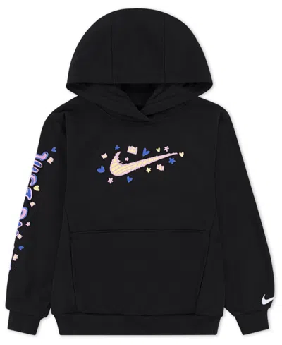 Nike Kids' Little Girls Essentials Fleece Hoodie In Black