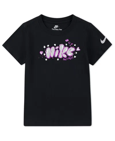 Nike Kids' Little Girls Essentials Ringlet T-shirt In Black