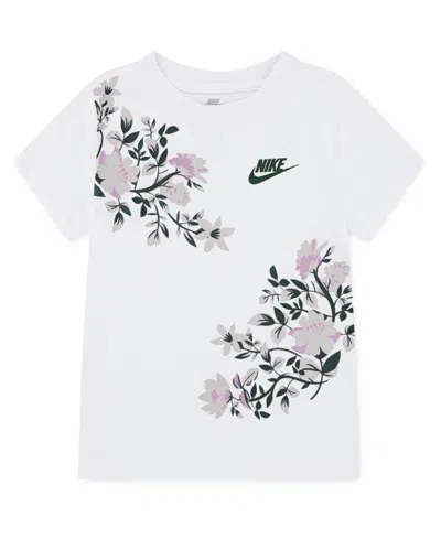 Nike Kids' Little Girls Printed Club Ringlet T-shirt In White