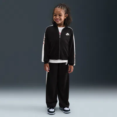 Nike Little Kids' 2-piece Floral Track Set In Black