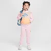 Nike Little Kids' 2-piece Keep Climbing French Terry Pullover Hoodie Set In Pink