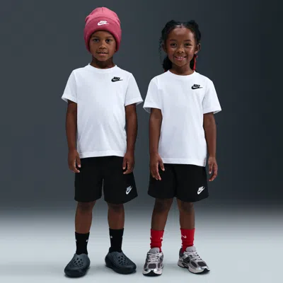 Nike Little Kids' 2-piece Knit Shorts Set In White