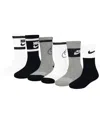 Nike Little Kids 6-pack Retro Crew Socks In Multi-color