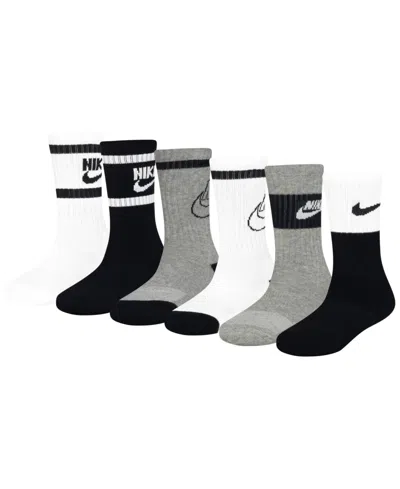 Nike Little Kids 6-pack Retro Crew Socks In Multi-color