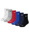 Nike Little Kids 6-pk. Performance Crew Socks In Black