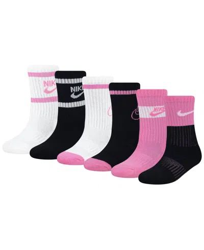 Nike Little Kids 6-pack Retro Crew Socks In Multi