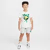 Nike Little Kids' Ace Your Game 2-piece Jersey Shorts Set In Grey