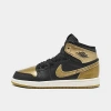 Nike Jordan Little Kids' Air Retro 1 High Og Casual Shoes In Black/sail/metallic Gold