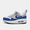 Nike Little Kids' Air Max 1 Easyon Stretch Lace Casual Shoes (8c-13.5c) In White/game Royal/neutral Grey/black