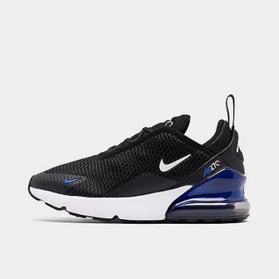 Nike Little Kids' Air Max 270 Casual Shoes In Black/white/racer Blue/dark Grey