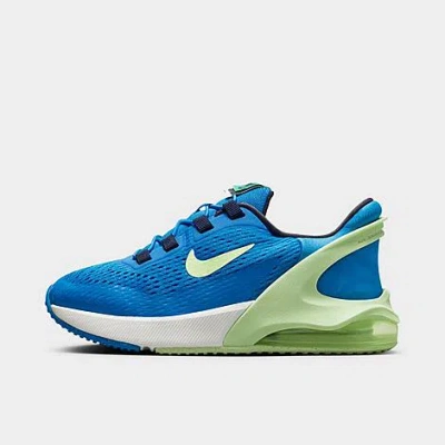 Nike Little Kids' Air Max 270 Go Stretch Lace Casual Shoes In Light Photo Blue/summit White/stadium Green/barely Volt