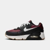 Nike Little Kids' Air Max 90 Casual Shoes In Black/team Red/gum Light Brown/white