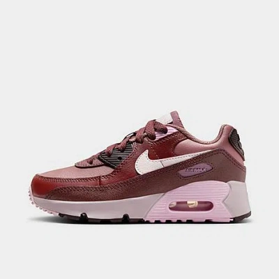 Nike Little Kids' Air Max 90 Casual Shoes In Smokey Mauve/dark Pony/earth/platinum Violet