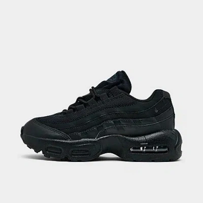 Nike Little Kids' Air Max 95 Recraft Casual Shoes In Black/black/black/anthracite