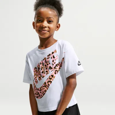 Nike Little Kids' Animal Print Tee In White