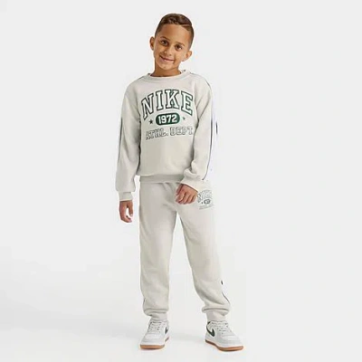 Nike Little Kids Athletic Dept. 1972 Pe Crewneck Sweatshirt And Jogger Pants Set In Gray