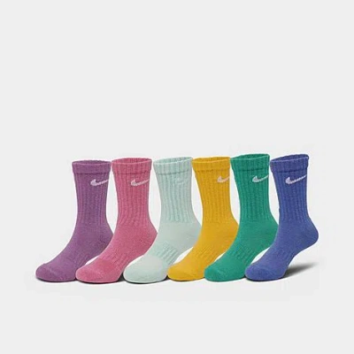 Nike Little Kids' Basic Crew Socks (3-pack) Size 4/5 In Multi