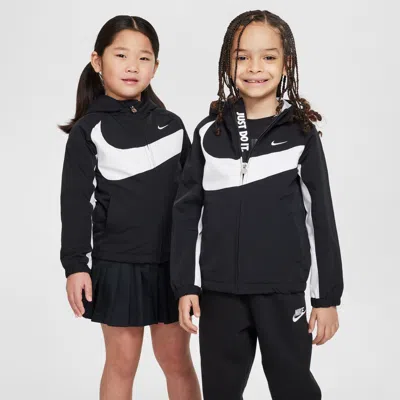 Nike Little Kids' Big Swoosh Jacket In Black
