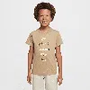 Nike Little Kids' Brandmark Stack T-shirt In Brown