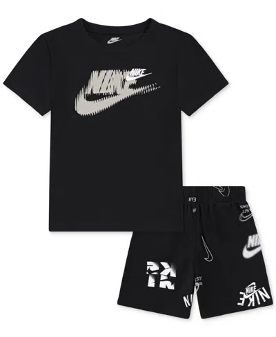 Nike Little Kids Club Brand Energy T-shirt & Shorts, 2 Piece Set