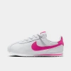 Nike Cortez Easyon Little Kids' Shoes In White/laser Fuchsia