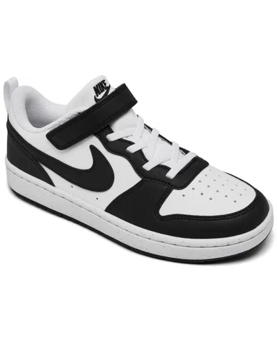 NIKE LITTLE KIDS' COURT BOROUGH LOW RECRAFT FASTENING STRAP CASUAL SNEAKERS FROM FINISH LINE