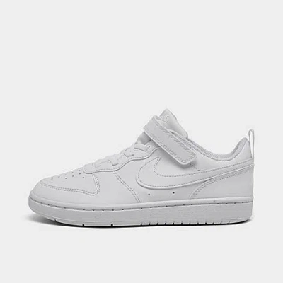 Nike Big Kids Court Borough Low Recraft Casual Sneakers From Finish Line In White/white/white