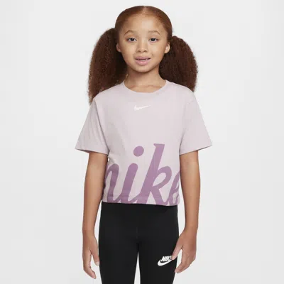 Nike Little Kids' Cozy Graphic T-shirt In Purple