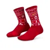 Nike Little Kids' Dri-fit Holiday Elite Crew Socks In Red