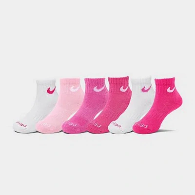 Nike Little Kids Dri-fit Ankle Socks (6-pack) In Multi