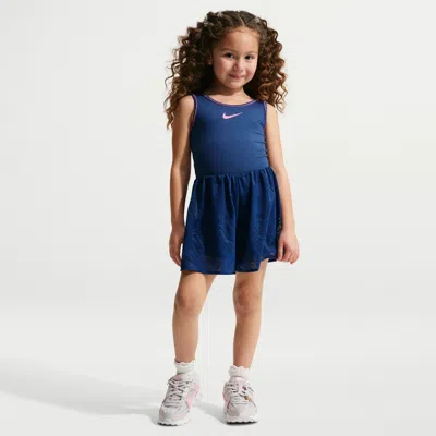 Nike Little Kids' Dri-fit Easy Breezy Runsie In Blue