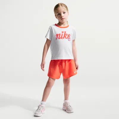 Nike Little Kids' Dri-fit T-shirt And Crossover Shorts Set In Multi