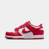 Nike Dunk Low Little Kids' Shoes In White/university Red/white