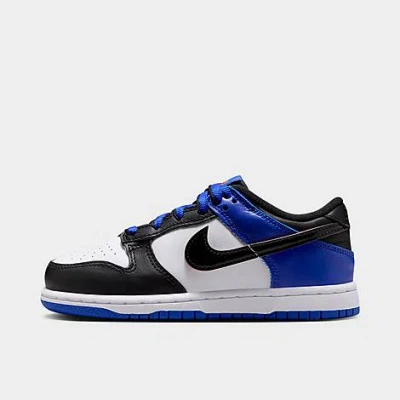 Nike Little Kids' Dunk Low Se Casual Shoes In White/racer Blue/terra Blush/black