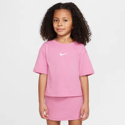 Nike Little Kids' Femme Sport T-shirt In Pink