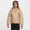 Nike Little Kids' Filled Quilted Jacket In Brown