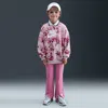Nike Little Kids' Floral Camo Crew And Leggings Set In Pink