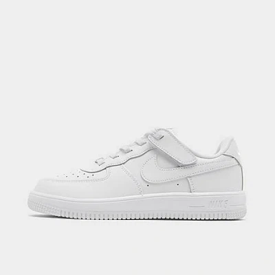 Nike Little Kids' Force 1 Low Easyon Stretch Lace Casual Shoes (8c-3y) In White/white/white