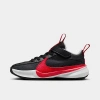 Nike Little Kids' Freak 5 Stretch Lace Basketball Shoes In Black/university Red/pure Platinum/wolf Grey