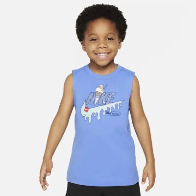 Nike Little Kids' Futura Cone Graphic Tank Top In Blue