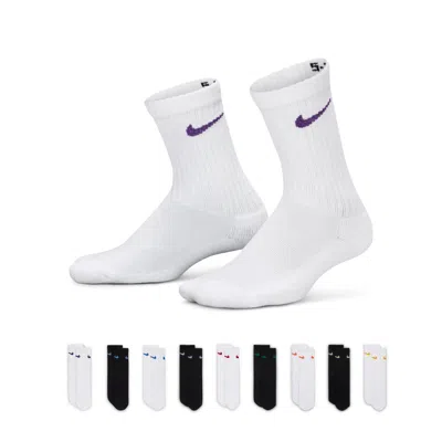 Nike Little Kids' Holiday Crew Boxed Set (9 Pairs) In White