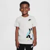 Nike Little Kids' "just Do It" Wrap T-shirt In Grey